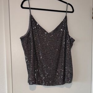 Calvin Klein Sequin Grey Cami Top -XL